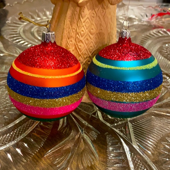 Christmas Decorations Tree Ornaments Glitter Bulbs - Picture 3 of 4